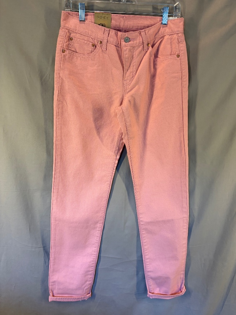 Levi's Boyfriend Jeans, Pink color Size 27x30 (NWT)